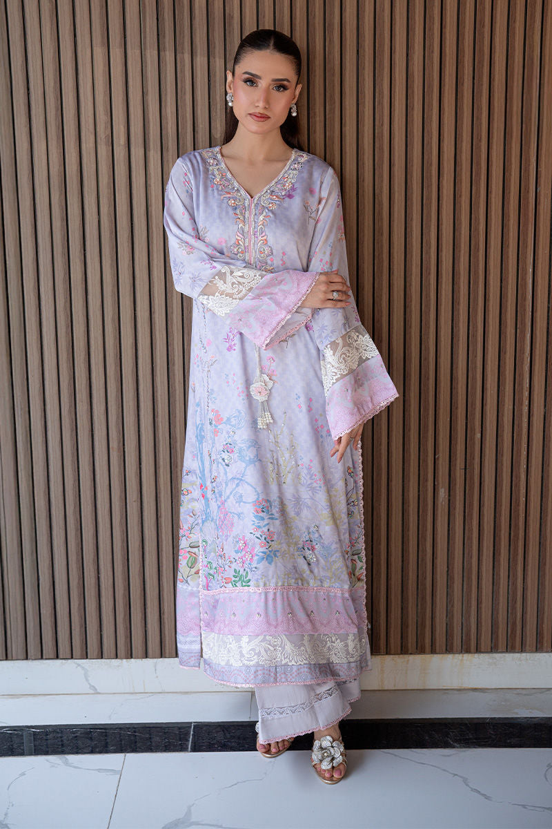 Fatima Khan | Layan Printed Eid Edit | Lily Meadow by Fatima Khan - Designer Dress  - Type : Ladies Clothes - Available at Libayah - 100% Original 