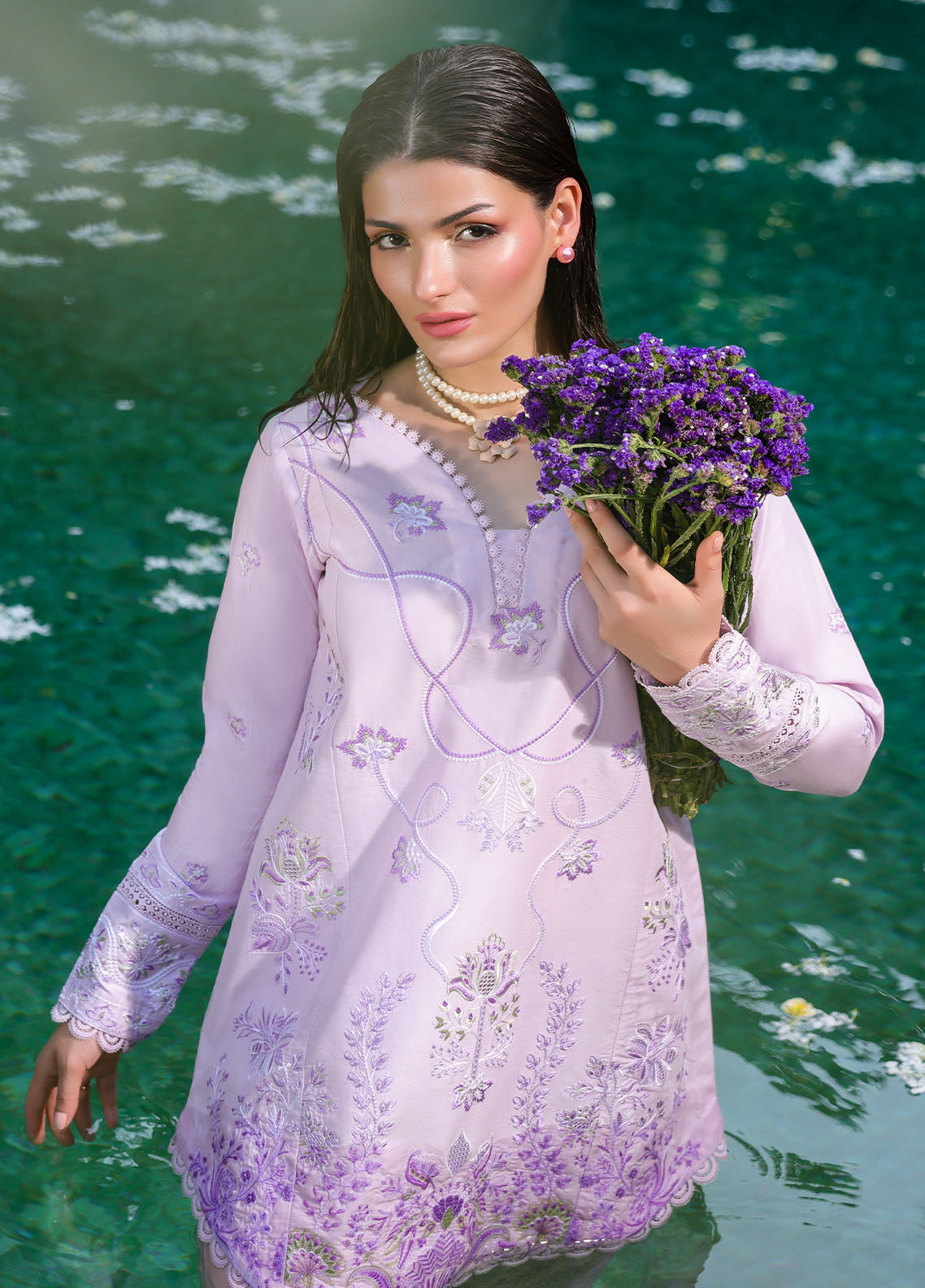 Sahane | Lovent Embroidered Pret 25 | ME23008 Lily by Sahane - Designer Dress - Type: Ladies Clothes - Available at Libayah - 100% Original