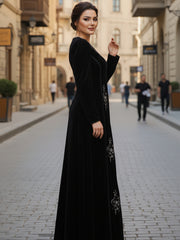 Ain | Winter Collection | AN-96 Black by Ain - Designer Dress  - Type : Ladies Clothes - Available at Libayah - 100% Original 