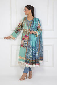 Shamaeel Ansari | Bagh e Bahar Lawn | Gulnaar Ferozi by Shamaeel Ansari - Designer Dress  - Type : Ladies Clothes - Available at Libayah - 100% Original 