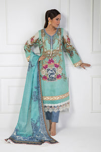 Shamaeel Ansari | Bagh e Bahar Lawn | Gulnaar Ferozi by Shamaeel Ansari - Designer Dress  - Type : Ladies Clothes - Available at Libayah - 100% Original 
