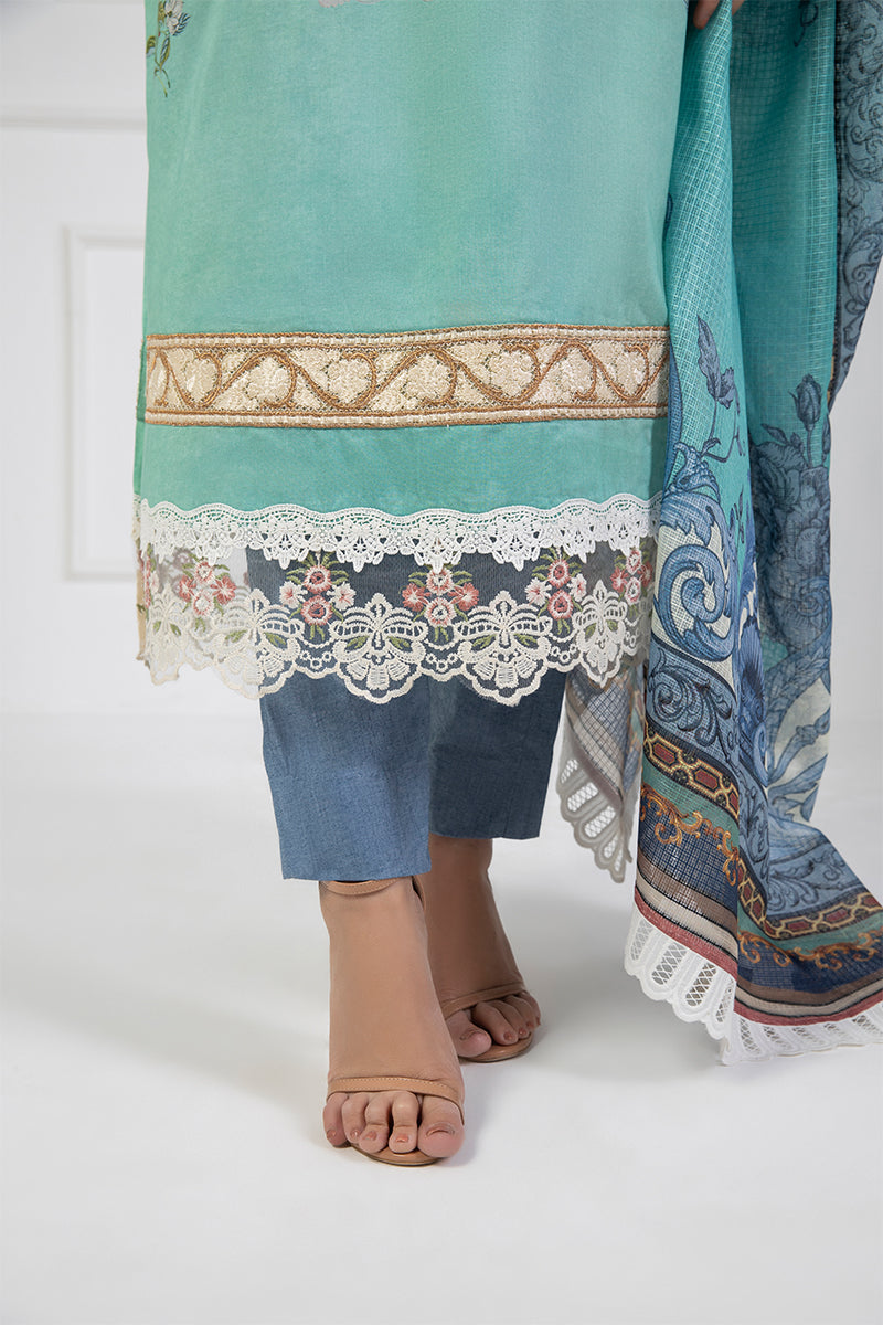 Shamaeel Ansari | Bagh e Bahar Lawn | Gulnaar Ferozi by Shamaeel Ansari - Designer Dress  - Type : Ladies Clothes - Available at Libayah - 100% Original 