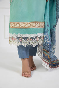 Shamaeel Ansari | Bagh e Bahar Lawn | Gulnaar Ferozi by Shamaeel Ansari - Designer Dress  - Type : Ladies Clothes - Available at Libayah - 100% Original 
