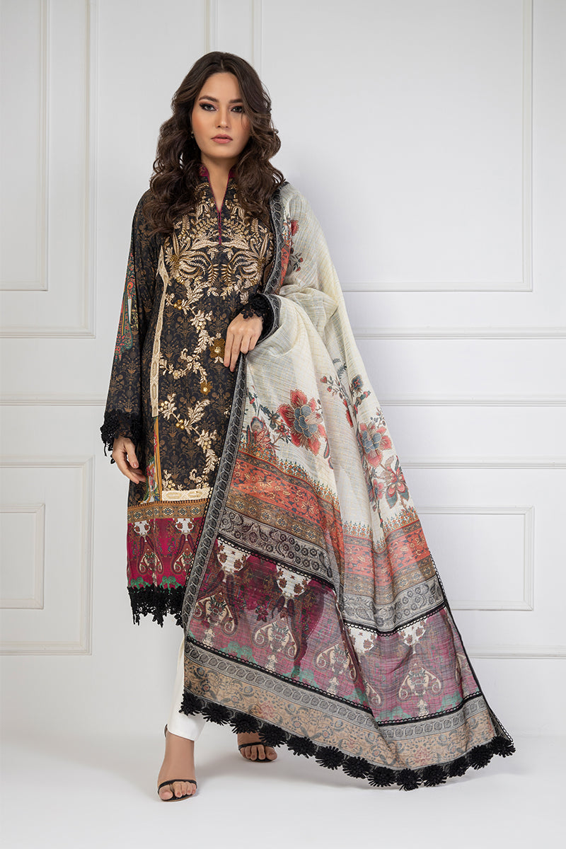 Shamaeel Ansari | Bagh e Bahar Lawn | Shab-e-Gulzar by Shamaeel Ansari - Designer Dress  - Type : Ladies Clothes - Available at Libayah - 100% Original 