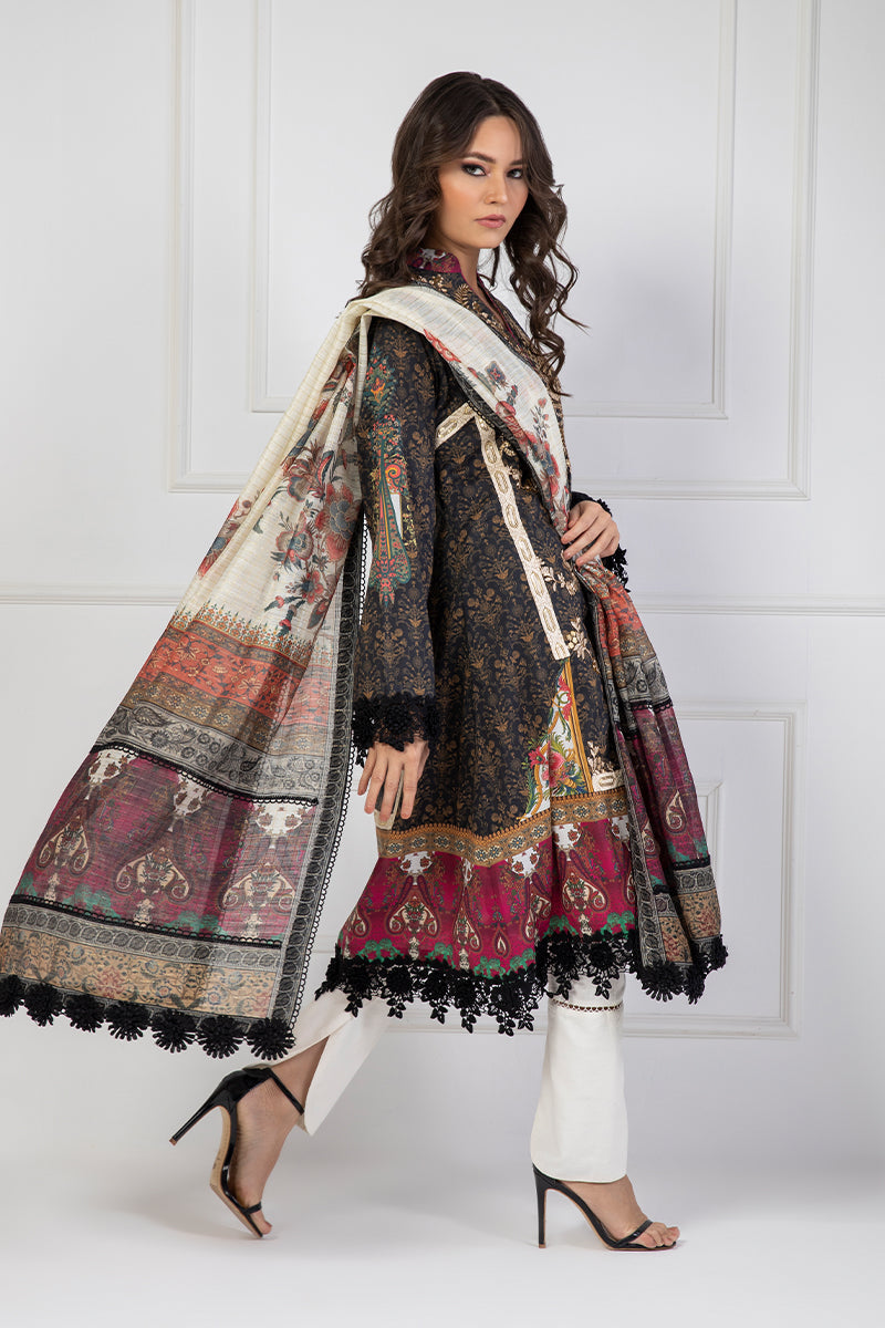 Shamaeel Ansari | Bagh e Bahar Lawn | Shab-e-Gulzar by Shamaeel Ansari - Designer Dress  - Type : Ladies Clothes - Available at Libayah - 100% Original 
