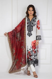 Shamaeel Ansari | Bagh e Bahar Lawn | Surkh Bahar by Shamaeel Ansari - Designer Dress  - Type : Ladies Clothes - Available at Libayah - 100% Original 
