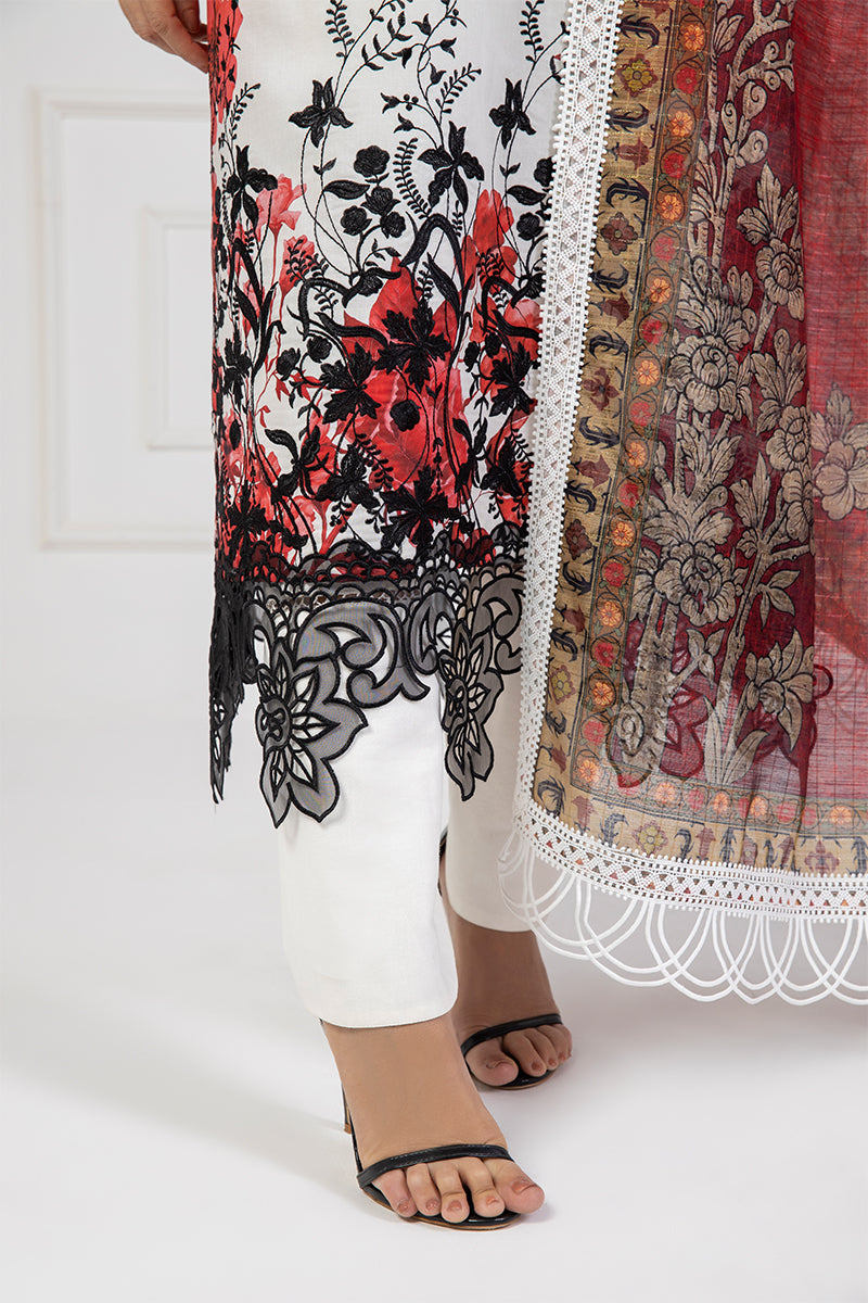 Shamaeel Ansari | Bagh e Bahar Lawn | Surkh Bahar by Shamaeel Ansari - Designer Dress  - Type : Ladies Clothes - Available at Libayah - 100% Original 