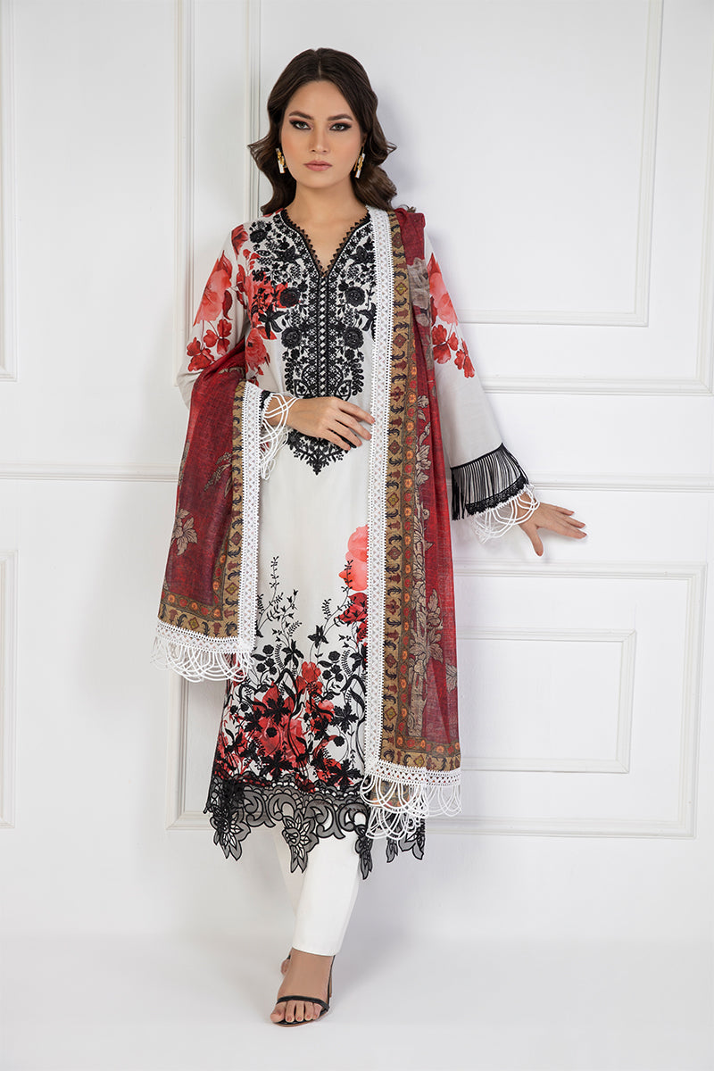 Shamaeel Ansari | Bagh e Bahar Lawn | Surkh Bahar by Shamaeel Ansari - Designer Dress  - Type : Ladies Clothes - Available at Libayah - 100% Original 