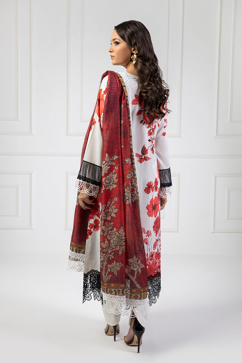 Shamaeel Ansari | Bagh e Bahar Lawn | Surkh Bahar by Shamaeel Ansari - Designer Dress  - Type : Ladies Clothes - Available at Libayah - 100% Original 