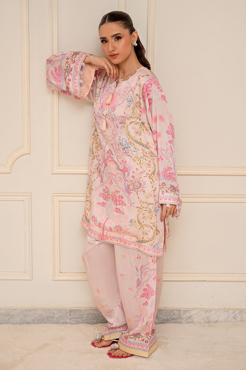 Fatima Khan | Layan Printed Eid Edit | Daisy Blush by Fatima Khan - Designer Dress  - Type : Ladies Clothes - Available at Libayah - 100% Original 