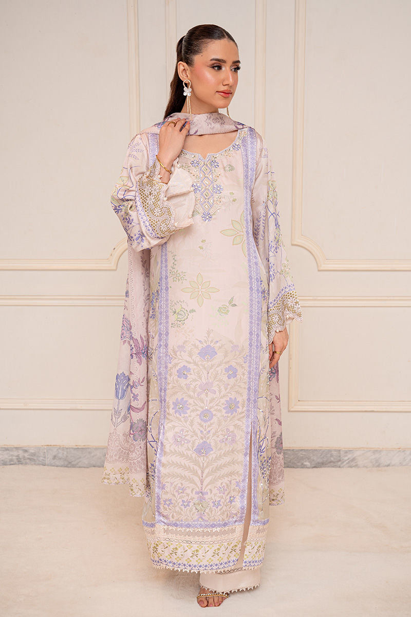 Fatima Khan | Layan Printed Eid Edit | Ivory Meadow by Fatima Khan - Designer Dress  - Type : Ladies Clothes - Available at Libayah - 100% Original 