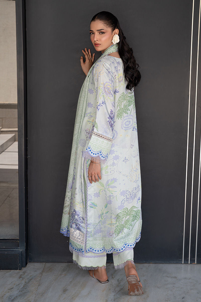 Fatima Khan | Layan Printed Eid Edit | Mint Riverie by Fatima Khan - Designer Dress  - Type : Ladies Clothes - Available at Libayah - 100% Original 