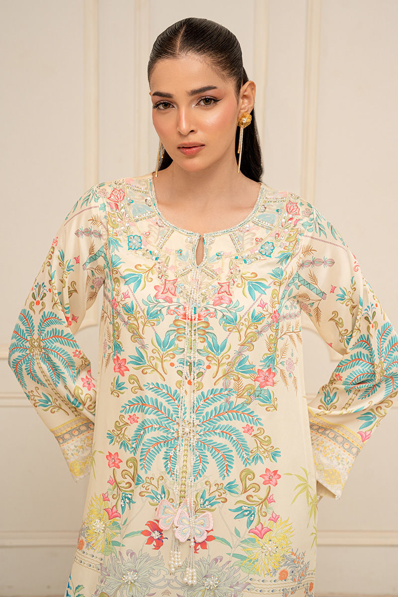 Fatima Khan | Layan Printed Eid Edit | Fiora by Fatima Khan - Designer Dress  - Type : Ladies Clothes - Available at Libayah - 100% Original 