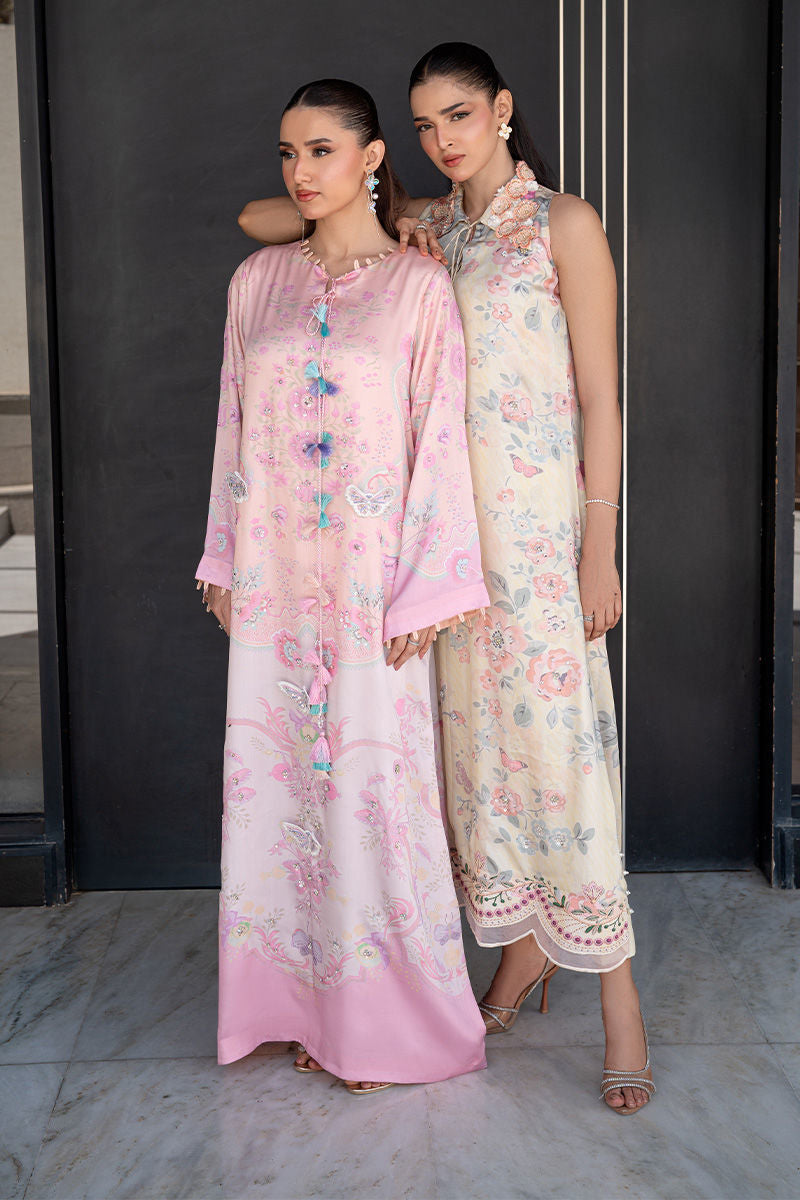 Fatima Khan | Layan Printed Eid Edit | Butter Yellow Grace by Fatima Khan - Designer Dress  - Type : Ladies Clothes - Available at Libayah - 100% Original 