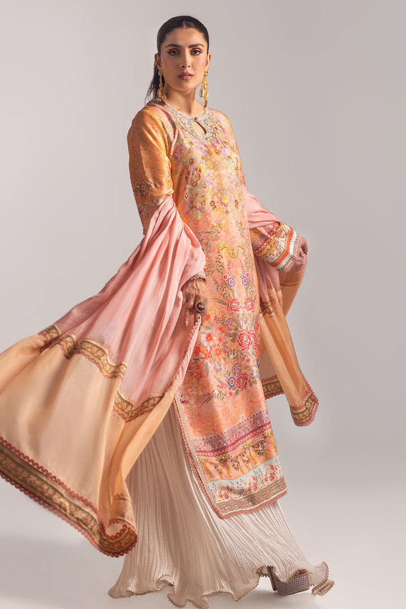Ansab Jahangir | Digital Silk | Elora Shirt and Dupatta by Ansab Jahangir - Designer Dress  - Type : Ladies Clothes - Available at Libayah - 100% Original 