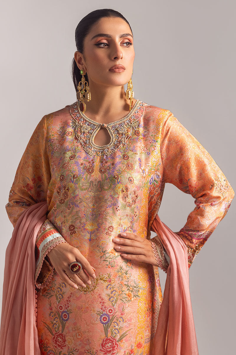 Ansab Jahangir | Digital Silk | Elora Shirt and Dupatta by Ansab Jahangir - Designer Dress  - Type : Ladies Clothes - Available at Libayah - 100% Original 