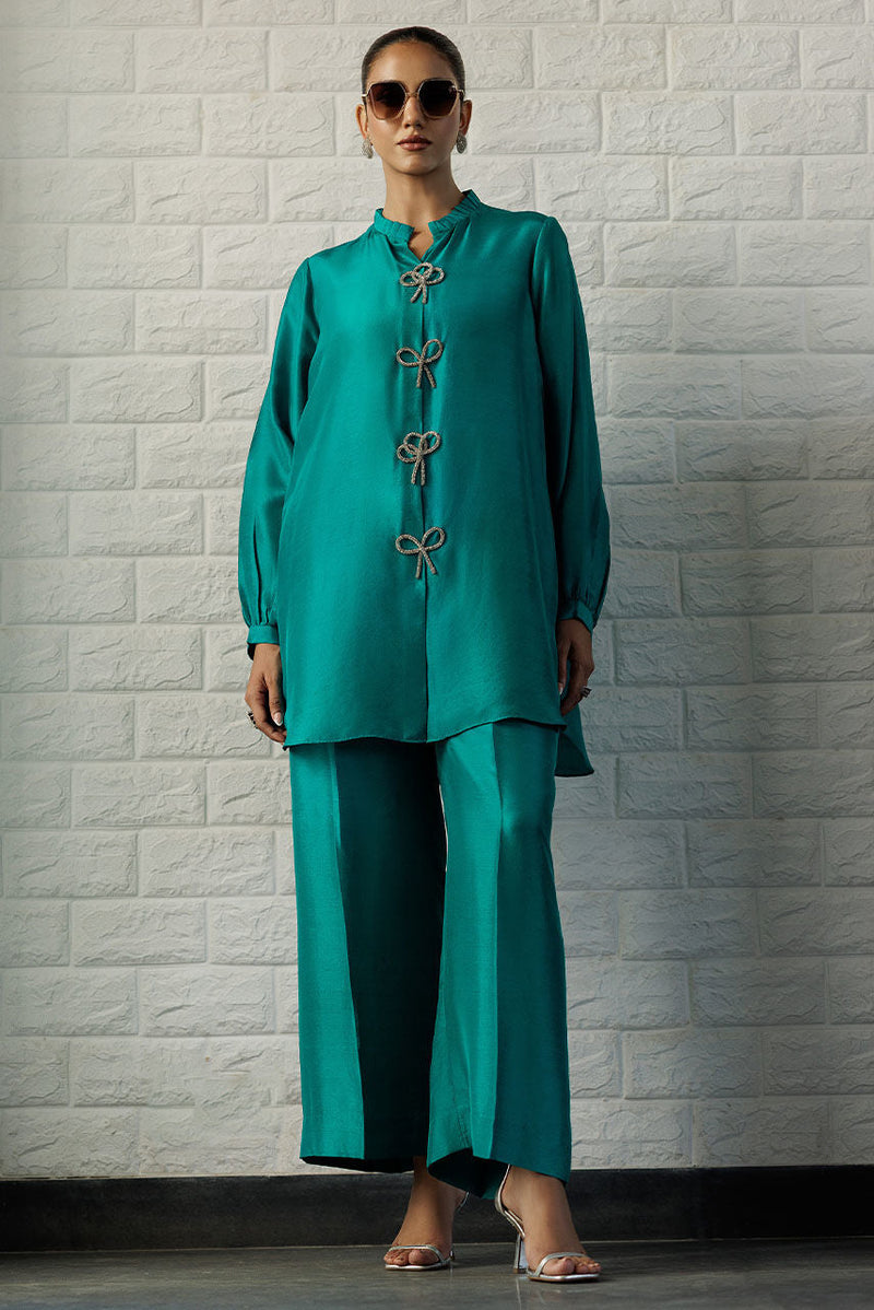 Deepak Perwani | Summer Festive 25 | Emerald by Deepak Perwani - Designer Dress - Type: Ladies Clothes - Available at Libayah - 100% Original