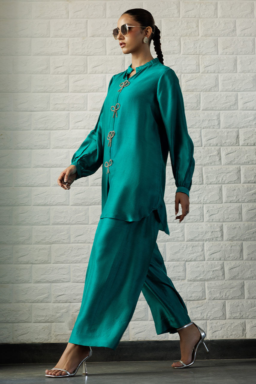 Deepak Perwani | Summer Festive 25 | Emerald by Deepak Perwani - Designer Dress - Type: Ladies Clothes - Available at Libayah - 100% Original