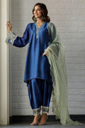 Deepak Perwani | Summer Festive 25 | Blue Waters by Deepak Perwani - Designer Dress - Type: Ladies Clothes - Available at Libayah - 100% Original