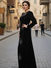 Ain | Winter Collection | AN-96 Black by Ain - Designer Dress  - Type : Ladies Clothes - Available at Libayah - 100% Original 