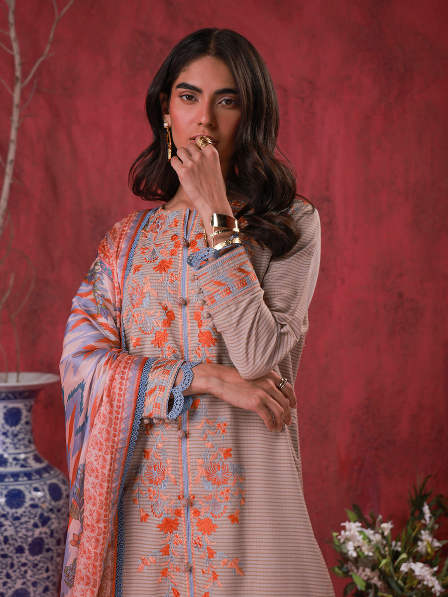 Salitex | Zaria Luxury Lawn | A01 by Salitex - Designer Dress - Type: Luxury - Available at Libayah - 100% Original