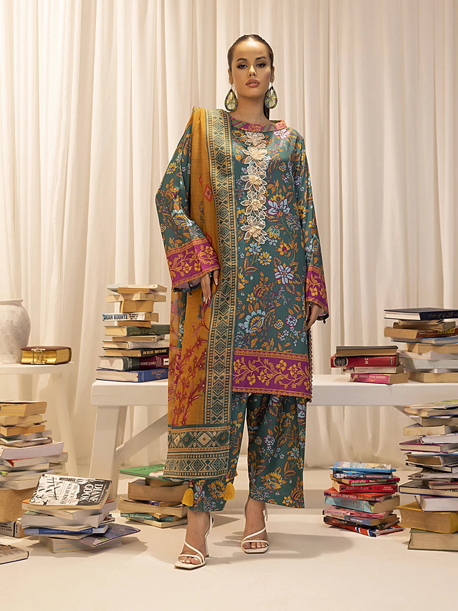 Salitex | Sibel Printed Lawn Silk | ST-03 by Salitex - Designer Dress - Type: Ladies Clothes - Available at Libayah - 100% Original