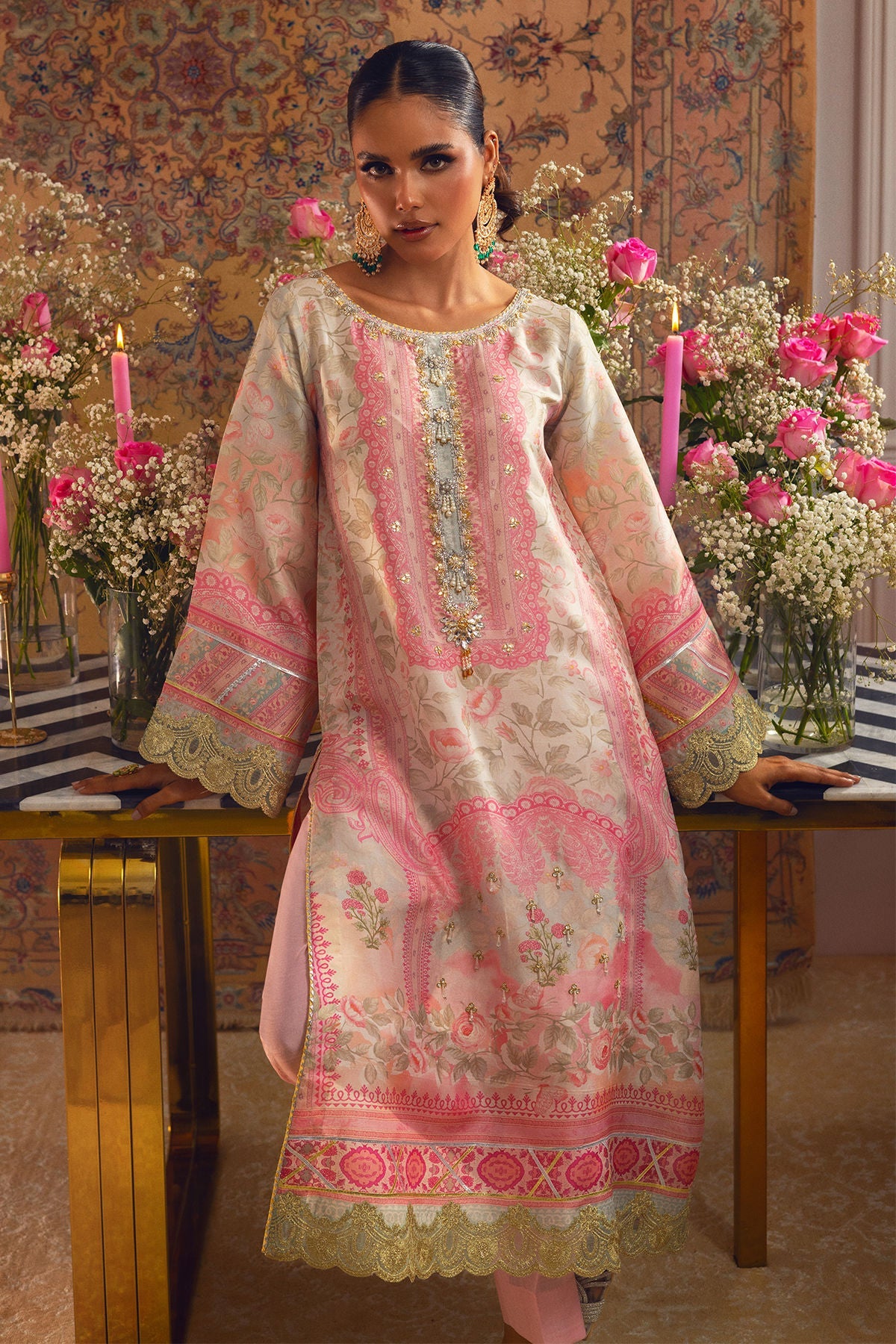 Annus Abrar | Lime Luxe Silk | Kira by Annus Abrar - Designer Dress - Type: Ladies Clothes - Available at Libayah - 100% Original