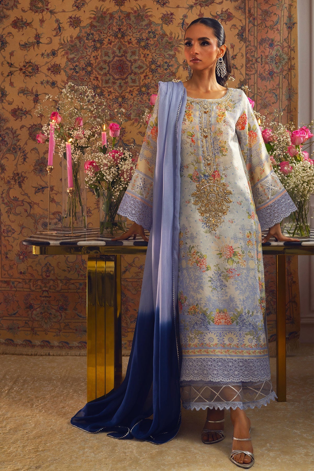 Annus Abrar | Lime Luxe Silk | Elmira by Annus Abrar - Designer Dress - Type: Ladies Clothes - Available at Libayah - 100% Original