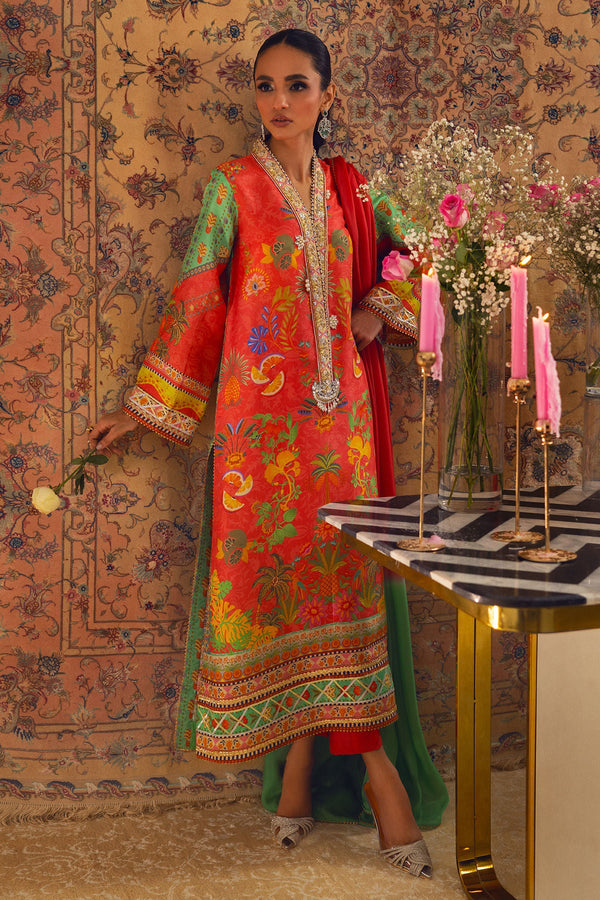Annus Abrar | Lime Luxe Silk | Liliya by Annus Abrar - Designer Dress - Type: Ladies Clothes - Available at Libayah - 100% Original
