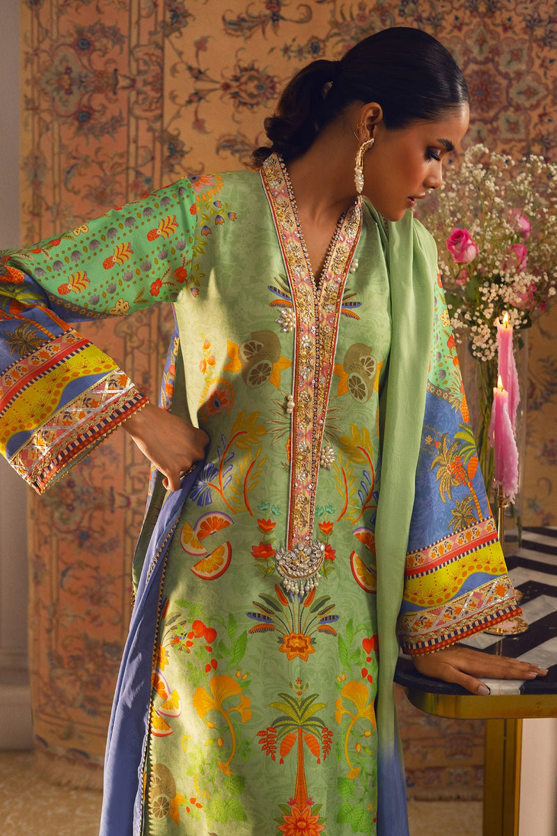 Annus Abrar | Lime Luxe Silk | Limya by Annus Abrar - Designer Dress - Type: Ladies Clothes - Available at Libayah - 100% Original