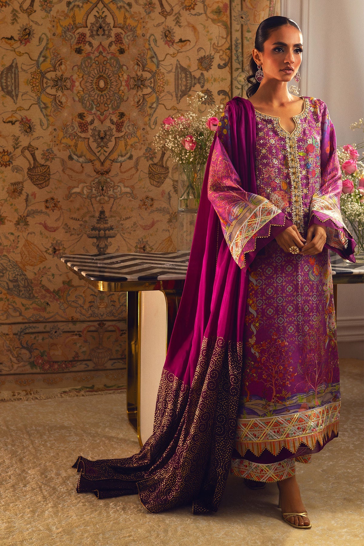 Annus Abrar | Lime Luxe Silk | Salomi by Annus Abrar - Designer Dress - Type: Ladies Clothes - Available at Libayah - 100% Original