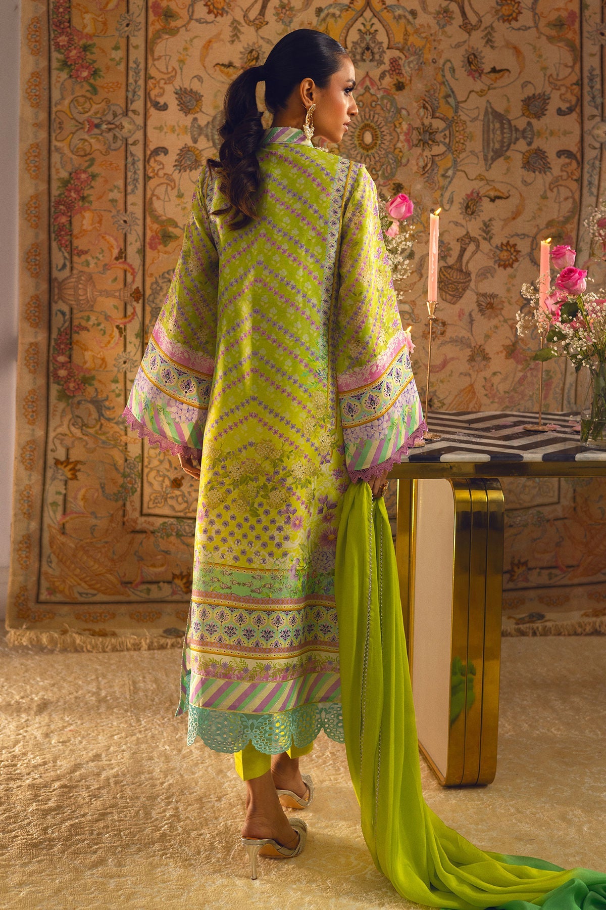 Annus Abrar | Lime Luxe Silk | Linara by Annus - Designer Dress - Type: Ladies Clothes - Available at Libayah - 100% Original