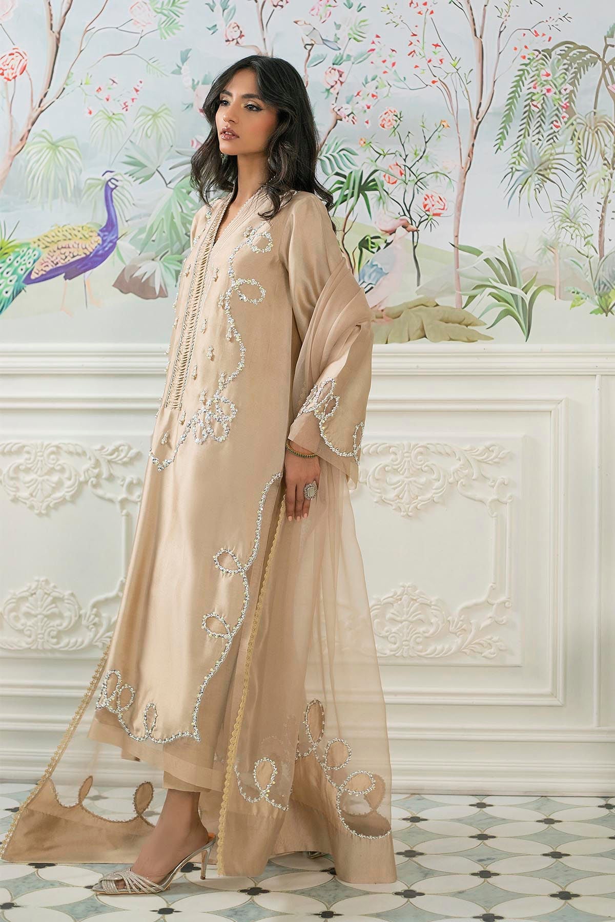 Annus Abrar | Sehr Eid Luxe | Alyra Sand by Annus Abrar - Designer Dress - Type: Ladies Clothes - Available at Libayah - 100% Original
