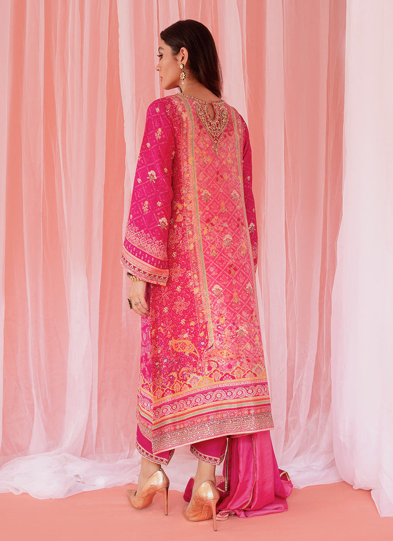 Farah Talib Aziz | Designer Picks 24 | ASHA MAGENTA SHIRT AND DUPATTA by Farah Talib Aziz - Designer Dress - Type: Ladies Clothes - Available at Libayah - 100% Original