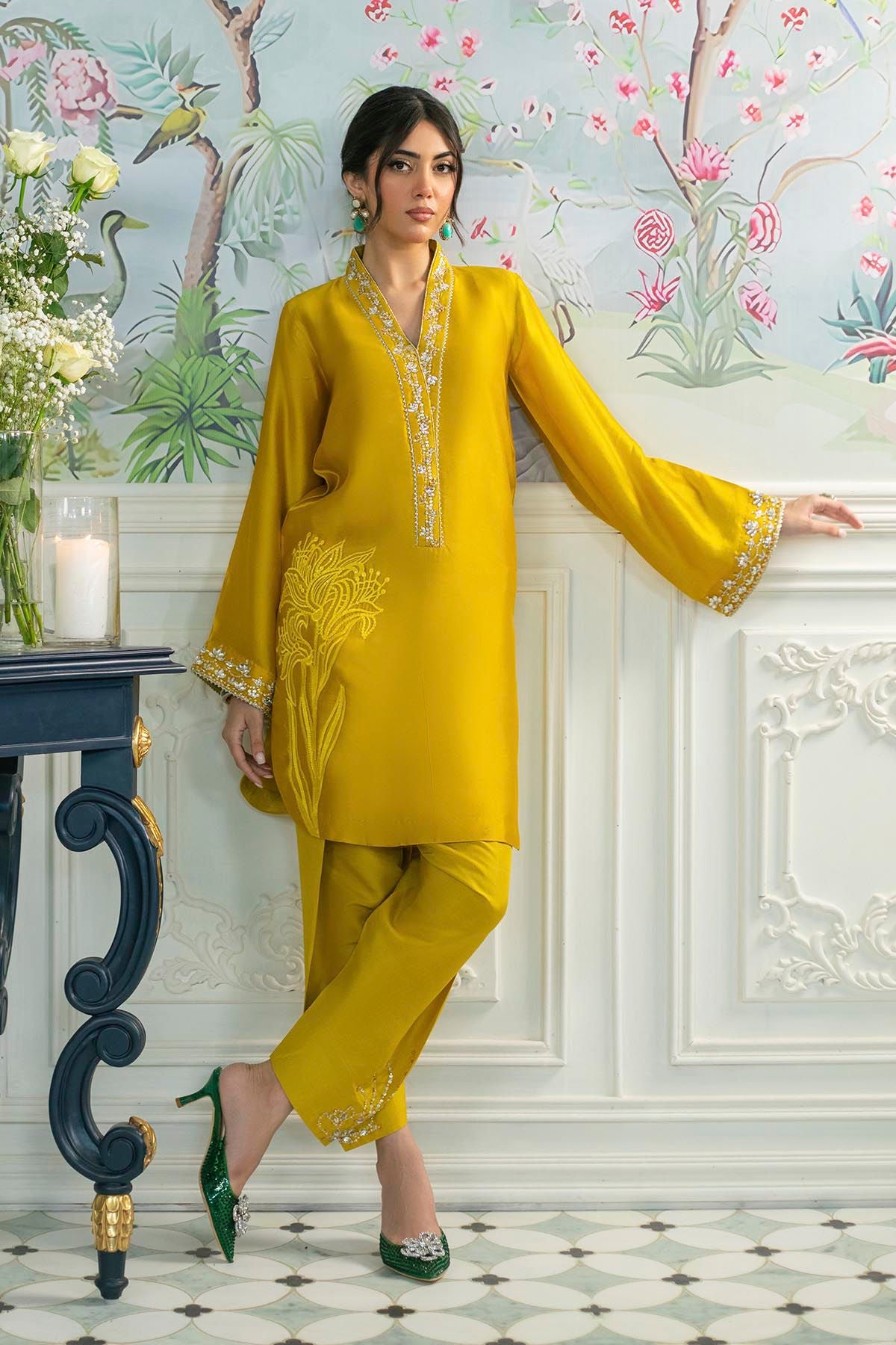 Annus Abrar | Sehr Eid Luxe | Melanie Daffodil by Annus Abrar - Designer Dress - Type: Ladies Clothes - Available at Libayah - 100% Original