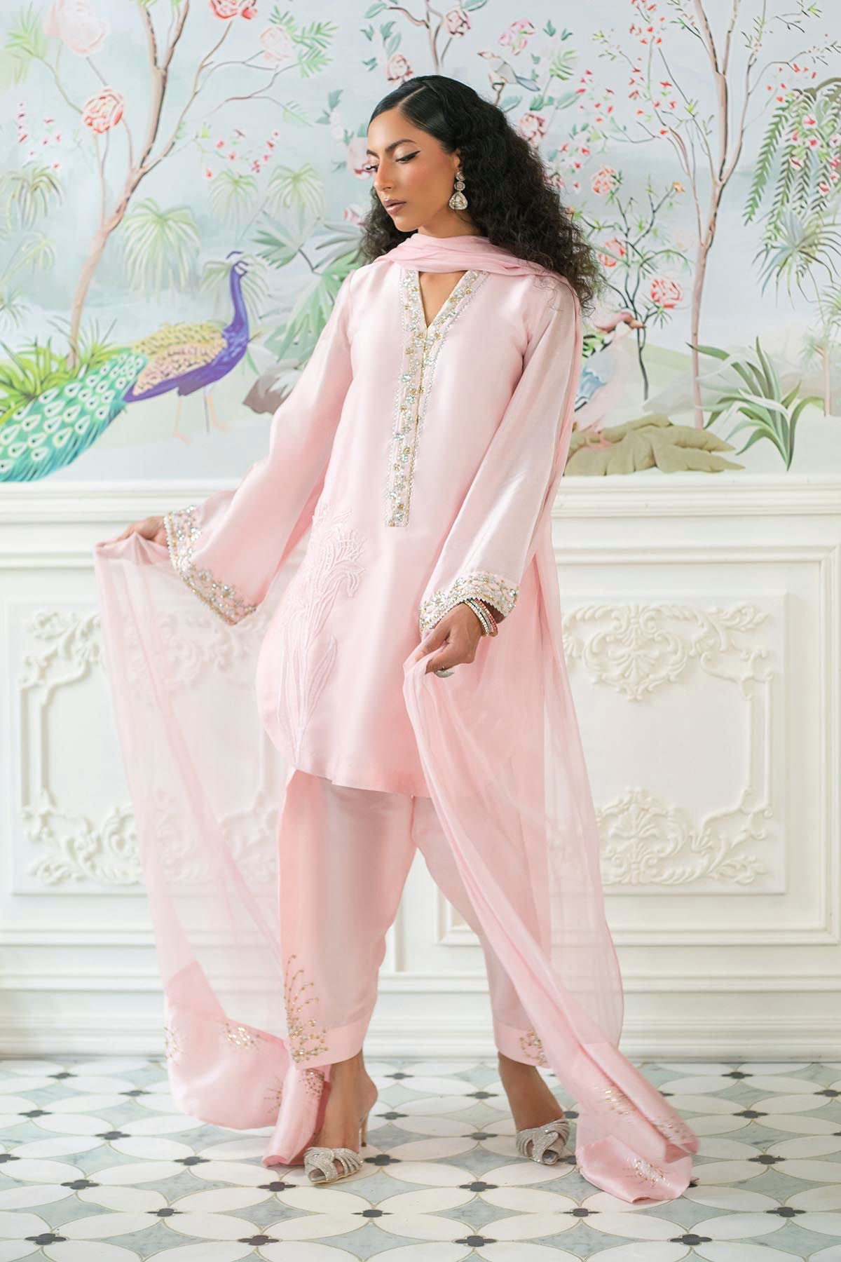 Annus Abrar | Sehr Eid Luxe | Melanie Rose Pink by Annus Abrar - Designer Dress - Type: Ladies Clothes - Available at Libayah - 100% Original