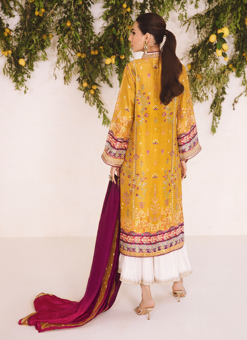Farah Talib Aziz | Designer Picks 24 | ZARF OCHRE SHIRT AND DUPATTA by Farah Talib Aziz - Designer Dress - Type: Ladies Clothes - Available at Libayah - 100% Original