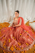 Ansab Jahangir | Marigold and Gota Formals | SHAHNOOR by Ansab Jahangir - Designer Dress - Type: Ladies Clothes - Available at Libayah - 100% Original