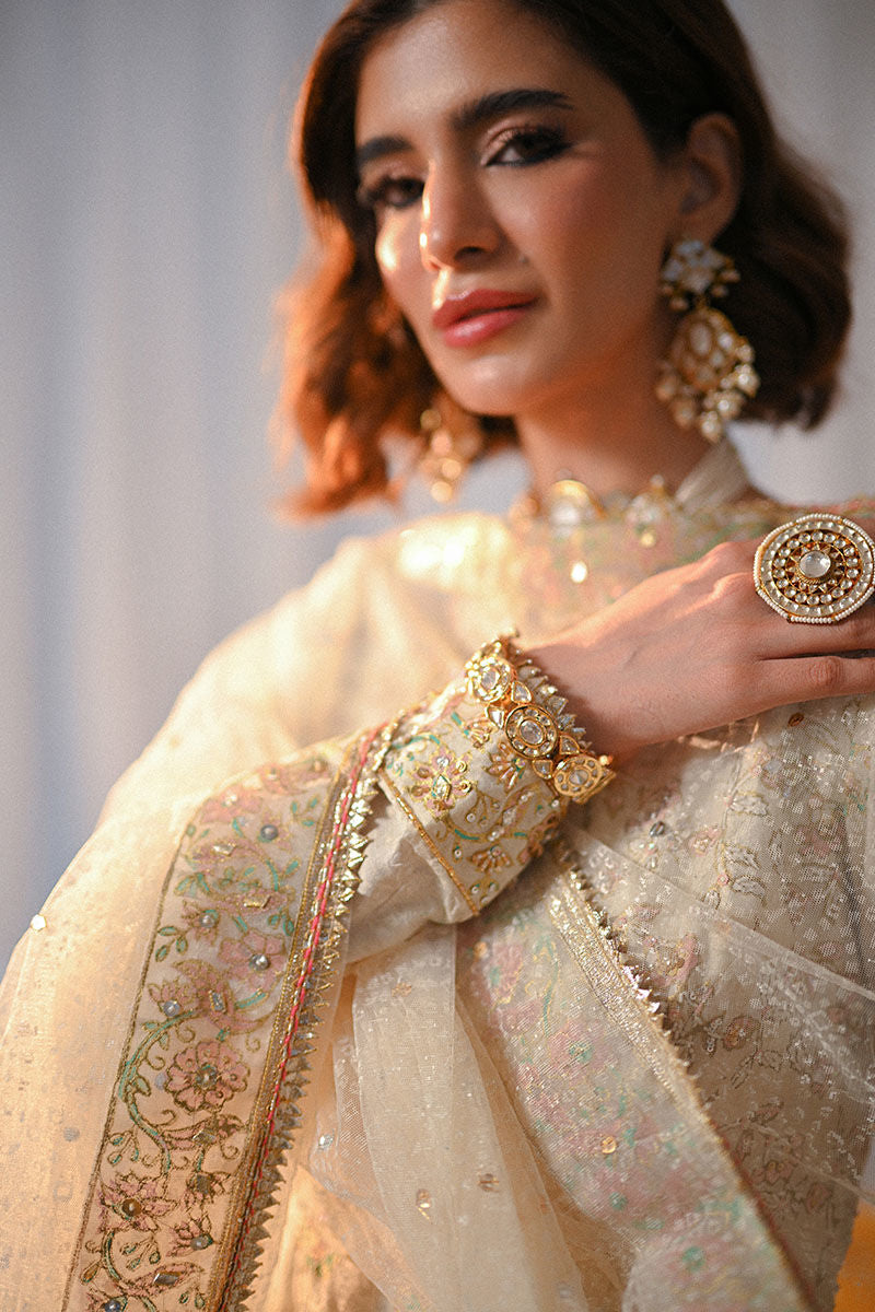 Ansab Jahangir | Marigold and Gota Formals | ASHAL by Ansab Jahangir - Designer Dress - Type: Ladies Clothes - Available at Libayah - 100% Original