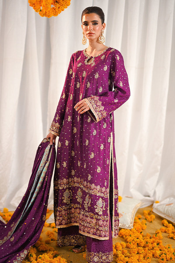 Ansab Jahangir | Marigold and Gota Formals | ABEER by Ansab Jahangir - Designer Dress - Type: Ladies Clothes - Available at Libayah - 100% Original