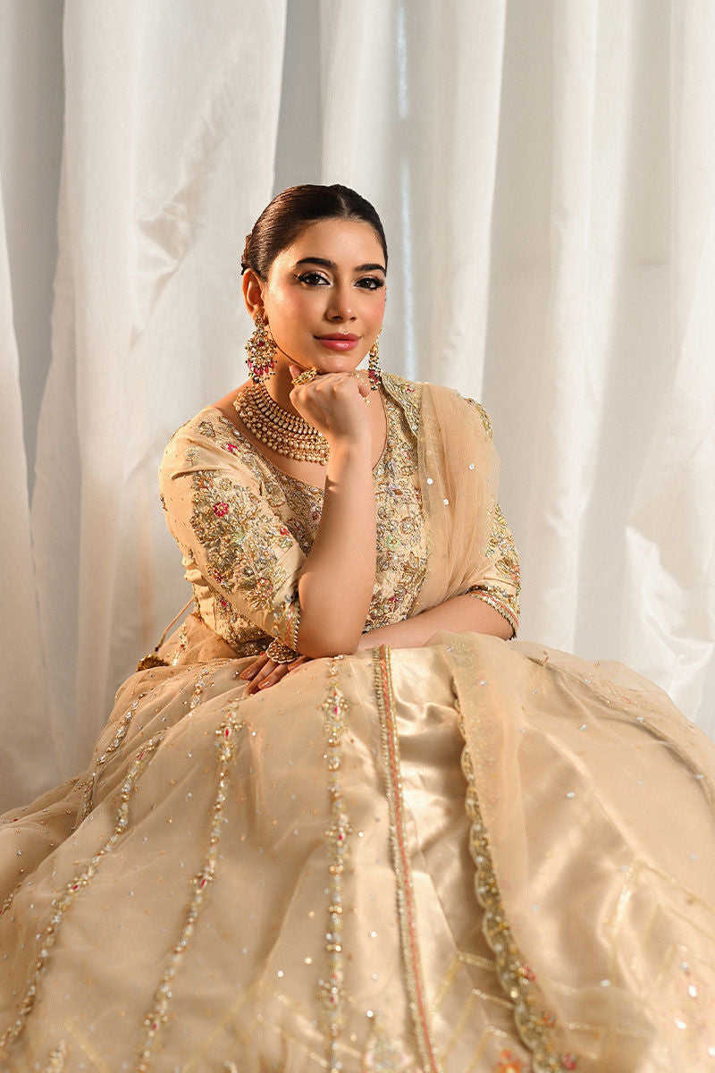 Ansab Jahangir | Marigold and Gota Formals | RANIA by Ansab Jahangir - Designer Dress - Type: Ladies Clothes - Available at Libayah - 100% Original