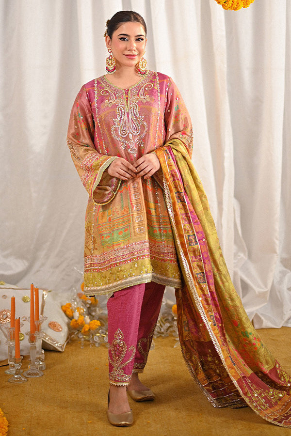 Ansab Jahangir | Marigold and Gota Formals | MOMAL by Ansab Jahangir - Designer Dress - Type: Ladies Clothes - Available at Libayah - 100% Original