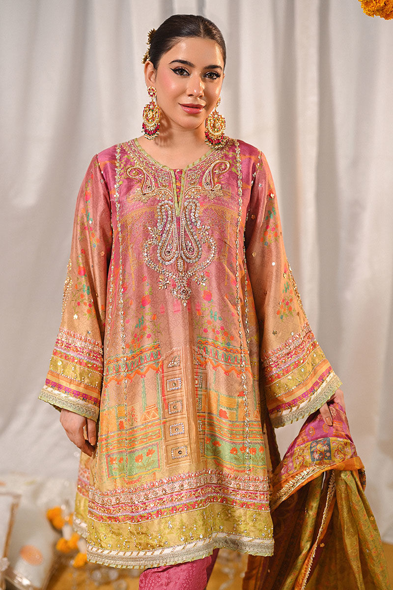 Ansab Jahangir | Marigold and Gota Formals | MOMAL by Ansab Jahangir - Designer Dress - Type: Ladies Clothes - Available at Libayah - 100% Original