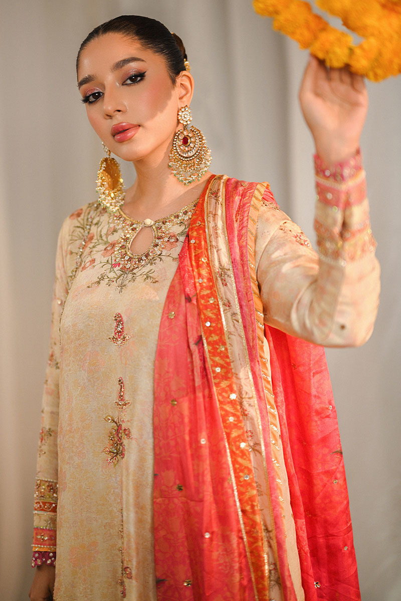 Ansab Jahangir | Marigold and Gota Formals | ERHA by Ansab Jahangir - Designer Dress - Type: Ladies Clothes - Available at Libayah - 100% Original