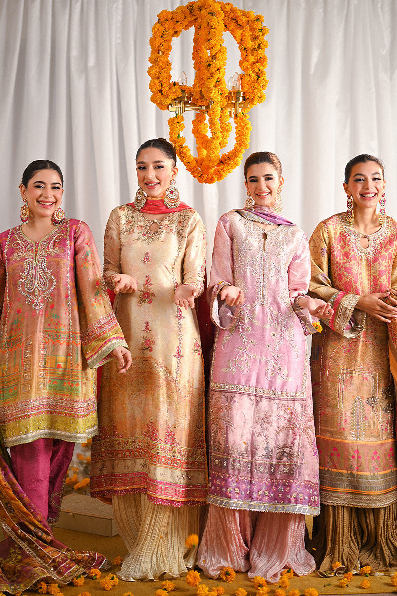 Ansab Jahangir | Marigold and Gota Formals | ERHA by Ansab Jahangir - Designer Dress - Type: Ladies Clothes - Available at Libayah - 100% Original