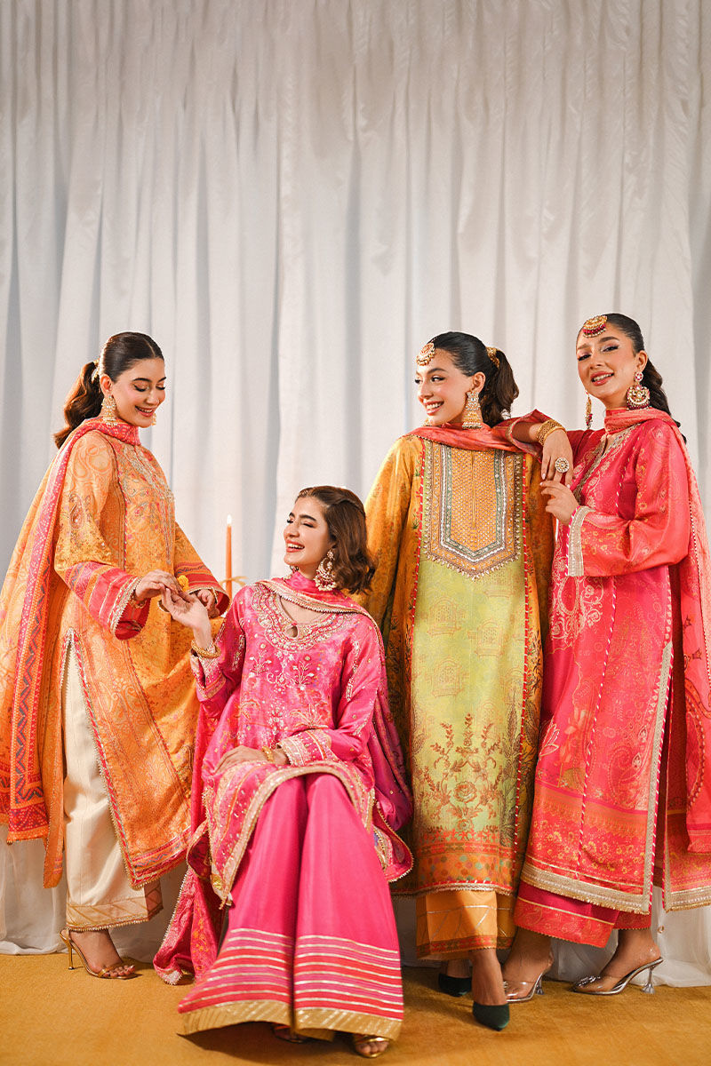 Ansab Jahangir | Marigold and Gota Formals | LAMAISHA by Ansab Jahangir - Designer Dress - Type: Ladies Clothes - Available at Libayah - 100% Original
