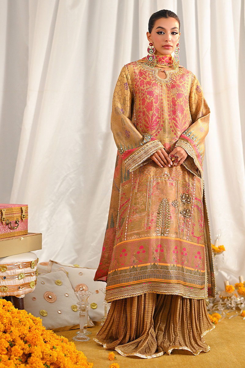 Ansab Jahangir | Digital Silk | Asmara Shirt and Dupatta by Ansab Jahangir - Designer Dress  - Type : Ladies Clothes - Available at Libayah - 100% Original 