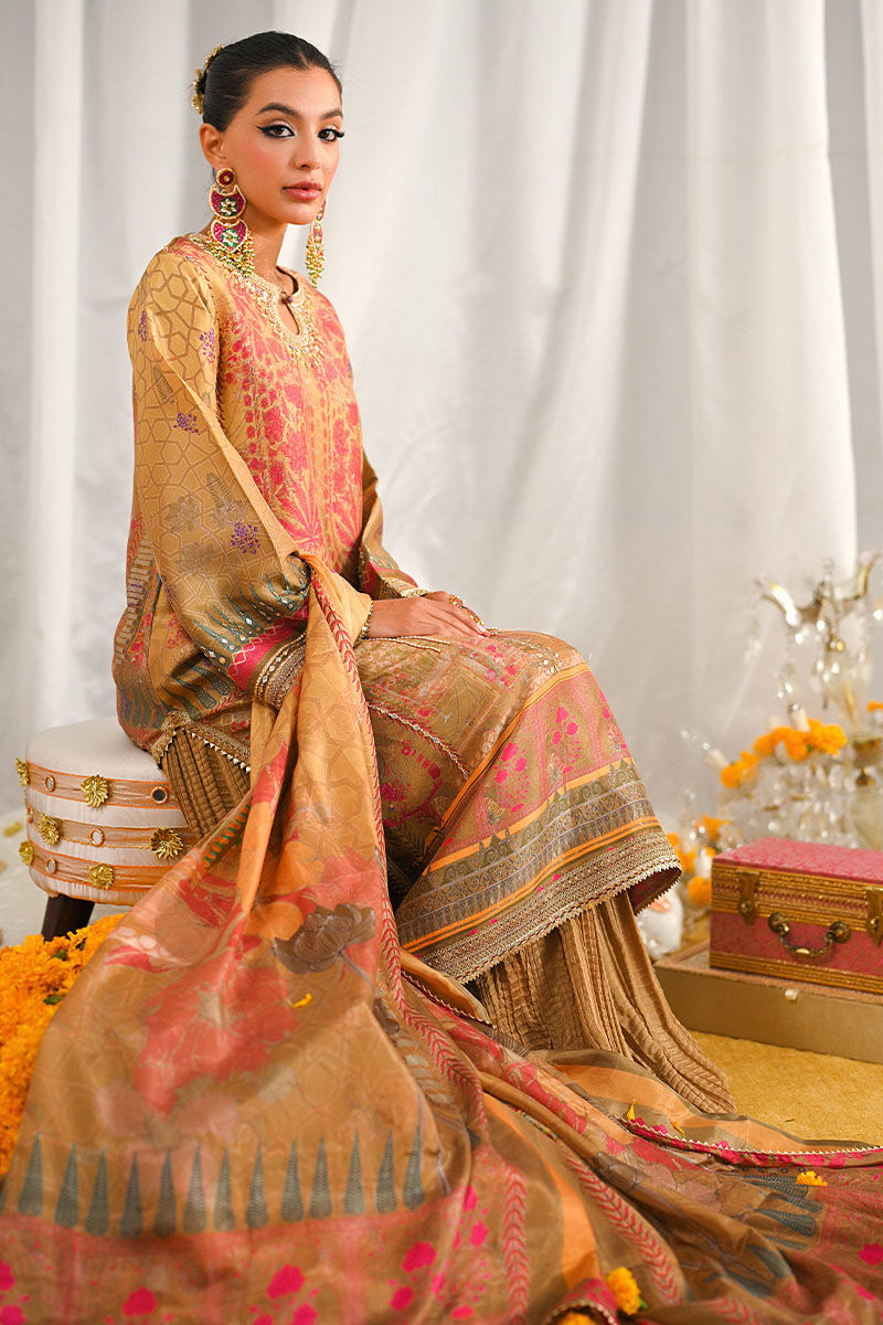 Ansab Jahangir | Digital Silk | Asmara Shirt and Dupatta by Ansab Jahangir - Designer Dress  - Type : Ladies Clothes - Available at Libayah - 100% Original 