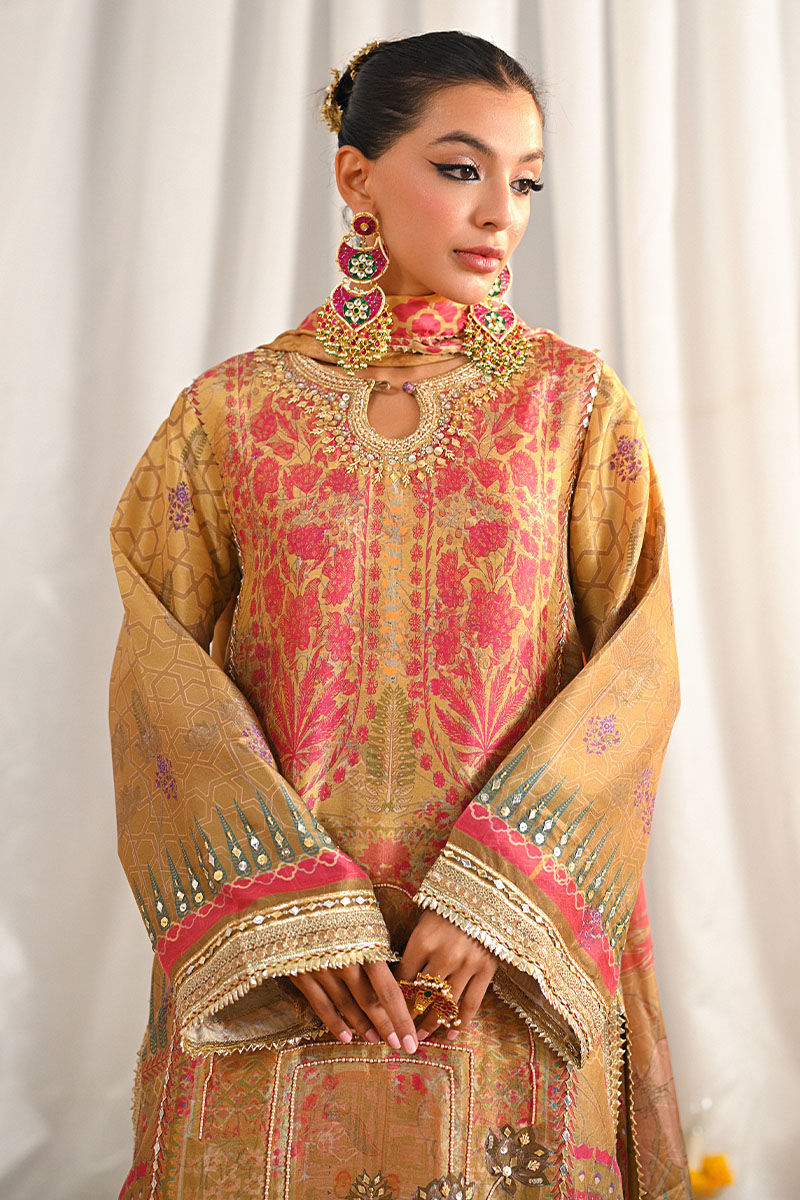 Ansab Jahangir | Marigold and Gota Formals | ASMARA by Ansab Jahangir - Designer Dress - Type: Ladies Clothes - Available at Libayah - 100% Original