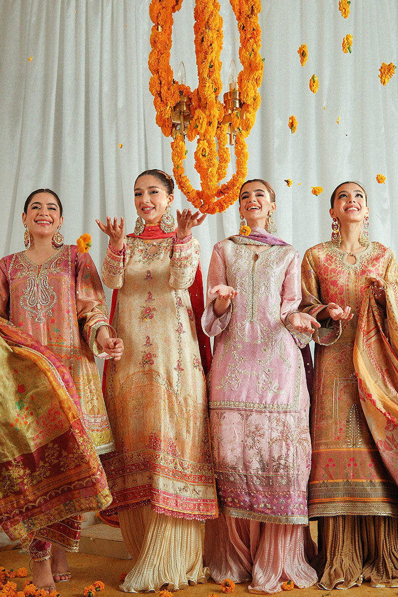 Ansab Jahangir | Marigold and Gota Formals | ASMARA by Ansab Jahangir - Designer Dress - Type: Ladies Clothes - Available at Libayah - 100% Original